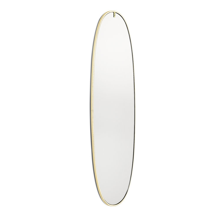 Gold Oval Wall-Mounted LED Mirror