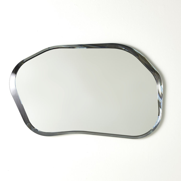 Sophisticated Silver Bevel Wall Mirror by Italian Artisans