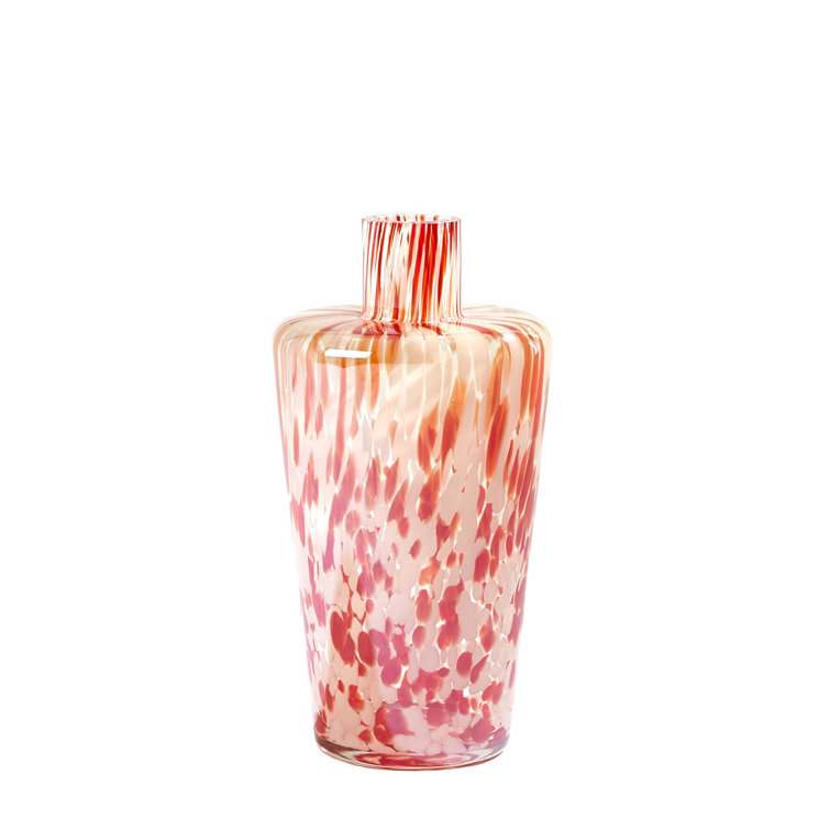 Black and Beige Blown Glass Decorative Table Vase
