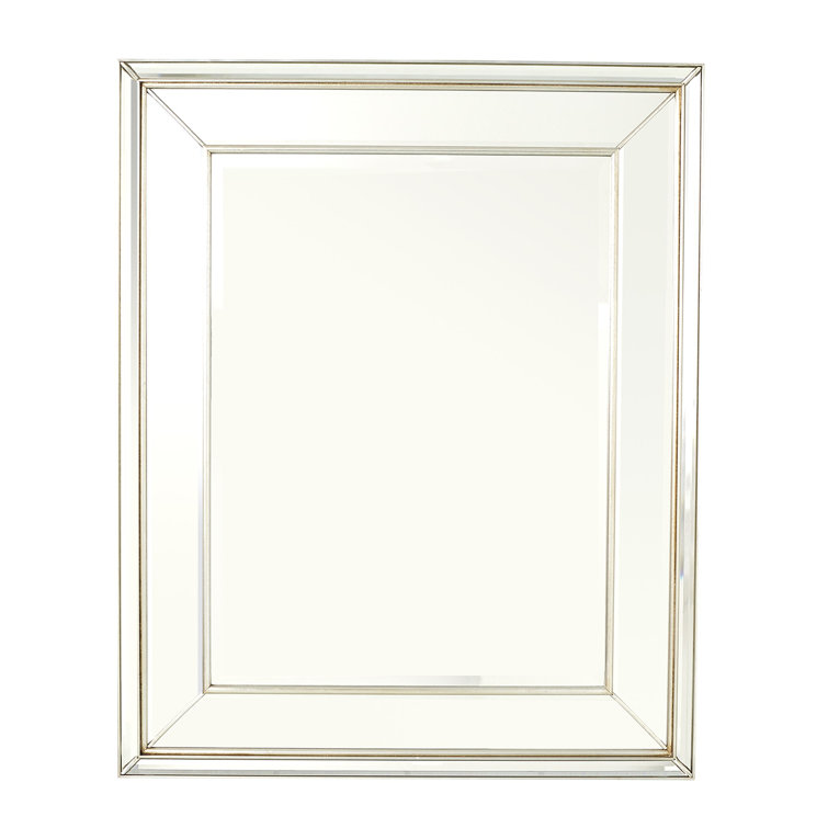 Classic Gold & Silver Leaf Solid Wood Beveled Mirror