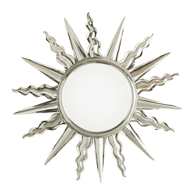 Apollo Sunburst 41'' Brass Round Wall Accent Mirror