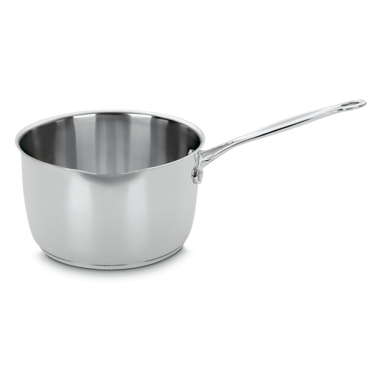 Stainless Steel 3-Quart Saucepan with Pour Spout and Lid