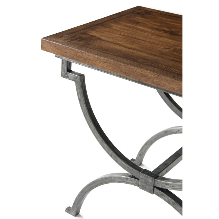 Avesta Finish Tavel Trestle Wood & Metal End Table
