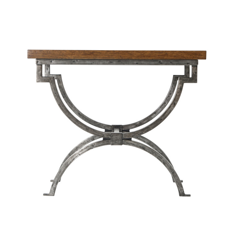 Avesta Finish Tavel Trestle Wood & Metal End Table