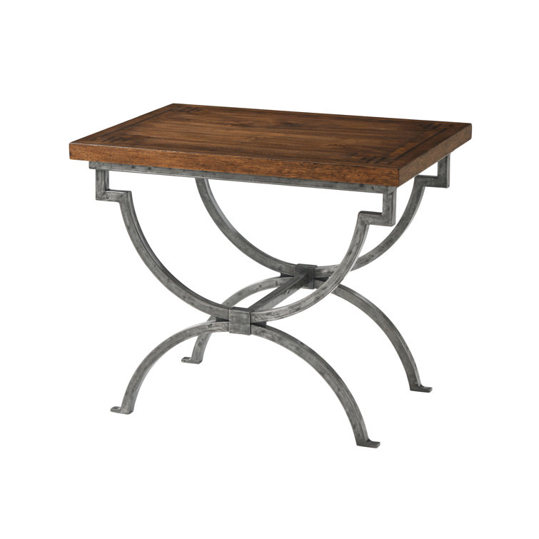 Avesta Finish Tavel Trestle Wood & Metal End Table