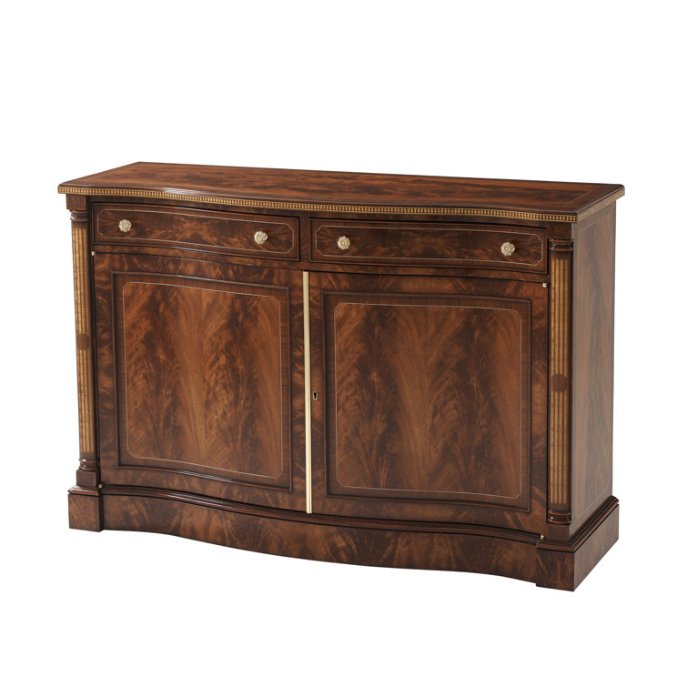Gentleman's Flame Mahogany & Satinwood Inlaid Side Cabinet