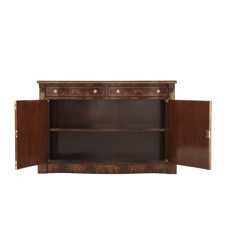 Gentleman's Flame Mahogany & Satinwood Inlaid Side Cabinet