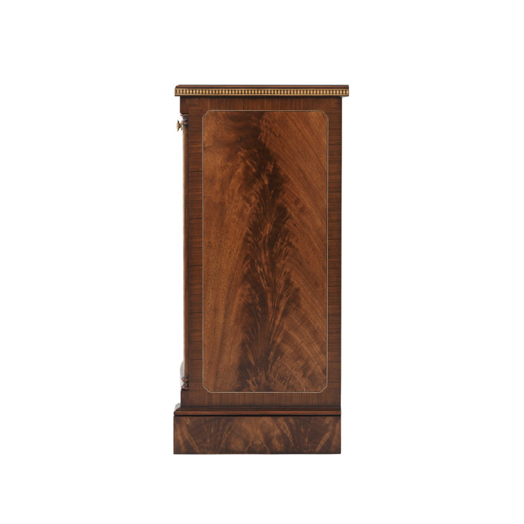 Gentleman's Flame Mahogany & Satinwood Inlaid Side Cabinet