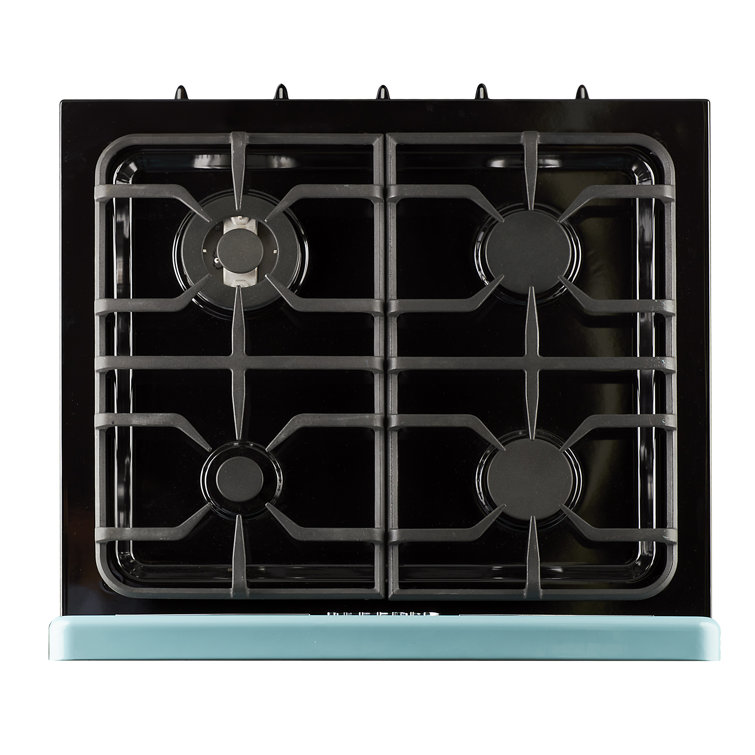 Ocean Mist Turquoise 30" Retro Freestanding Gas Range with Convection Oven