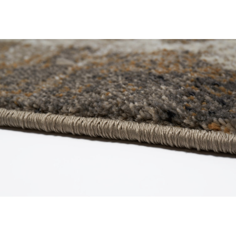 Abstract Elegance Beige Synthetic 9' x 12' Area Rug
