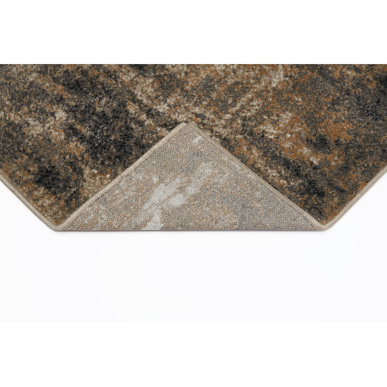 Abstract Elegance Beige Synthetic 9' x 12' Area Rug