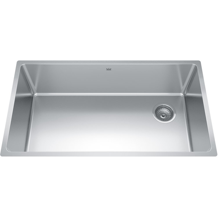 Brookmore 32.5'' Satin Stainless Steel Single Bowl Undermount Kitchen Sink