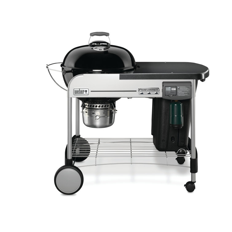 Weber Performer Deluxe 22-Inch Black Charcoal Grill with Gas Ignition