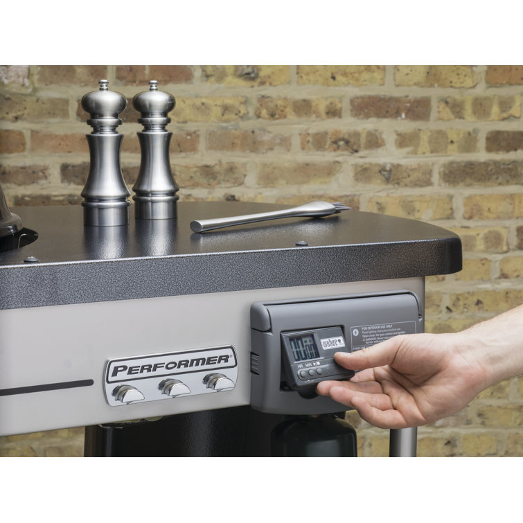 Weber Performer Deluxe 22-Inch Black Charcoal Grill with Gas Ignition