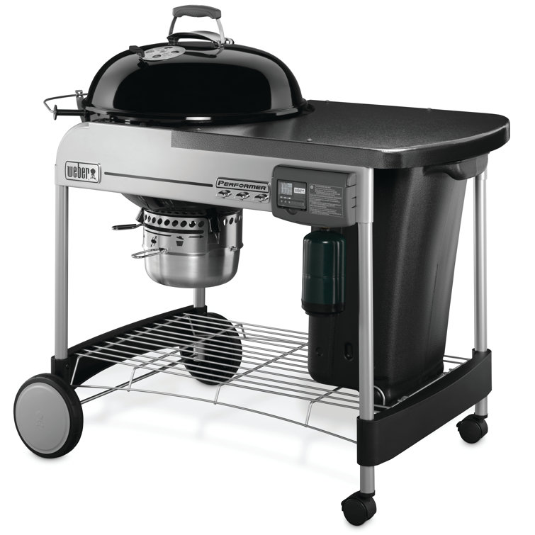 Weber Performer Deluxe 22-Inch Black Charcoal Grill with Gas Ignition