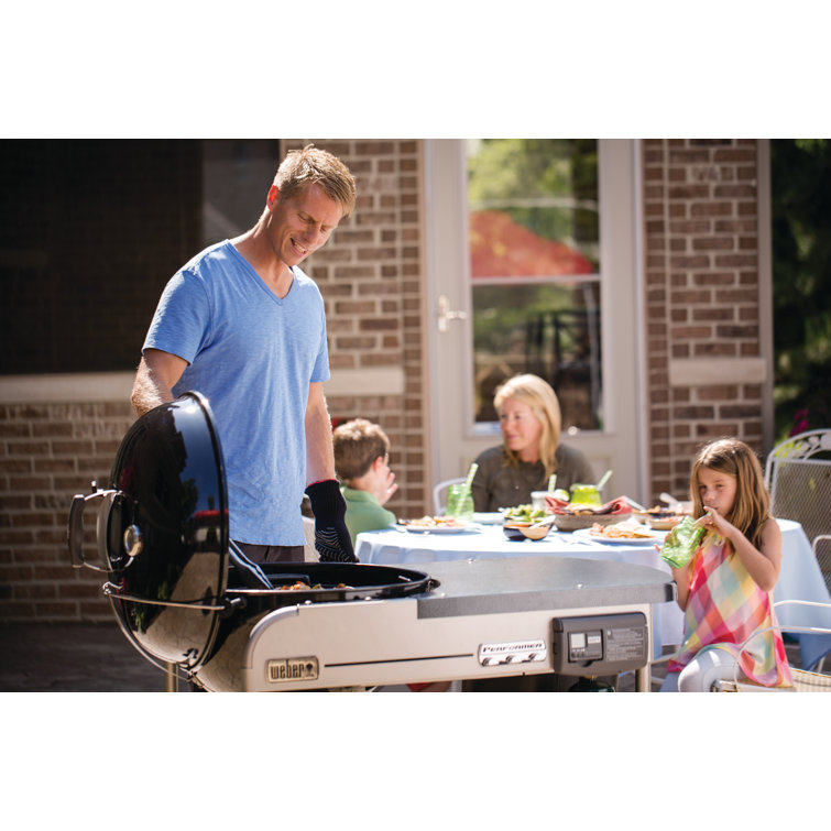 Weber Performer Deluxe 22-Inch Black Charcoal Grill with Gas Ignition