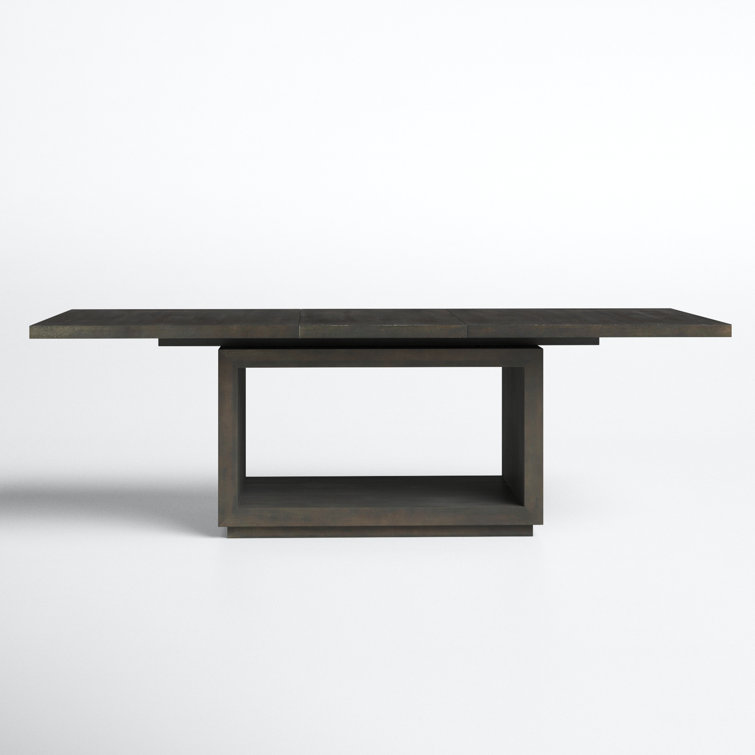 Oxford Modern Extendable Dining Table in Distressed Basalt Gray