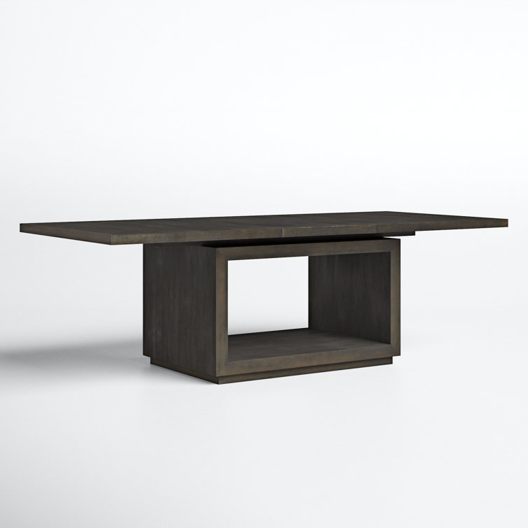 Oxford Modern Extendable Dining Table in Distressed Basalt Gray