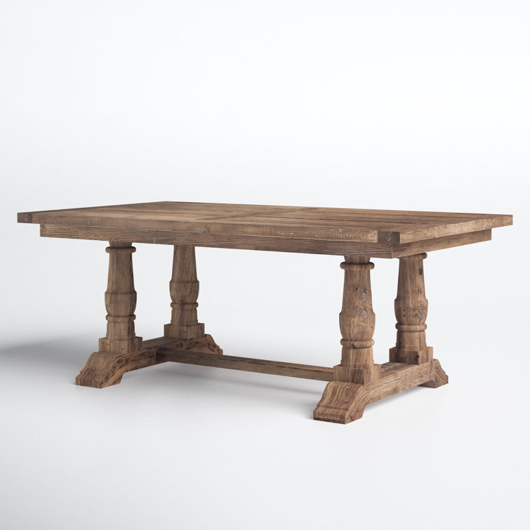 Stratford 76" Stony Gray Reclaimed Wood Rustic Dining Table