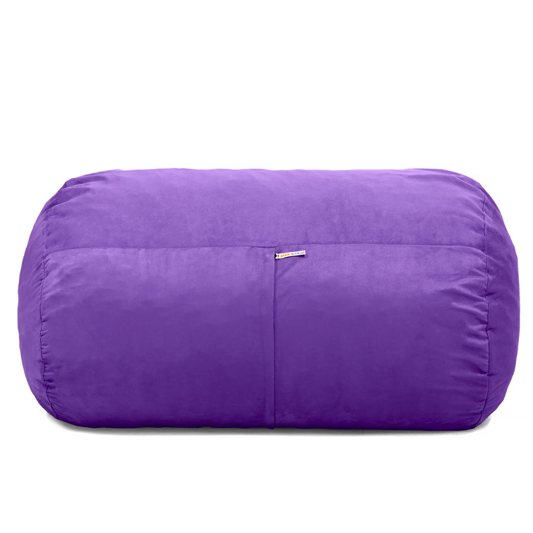 Jaxx 4-Foot Purple Microsuede Bean Bag Lounger with Removable Cover
