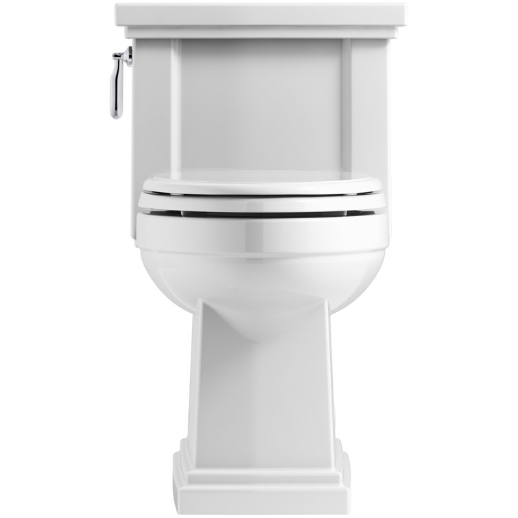 White High Efficiency Comfort Height One-Piece Elongated Toilet