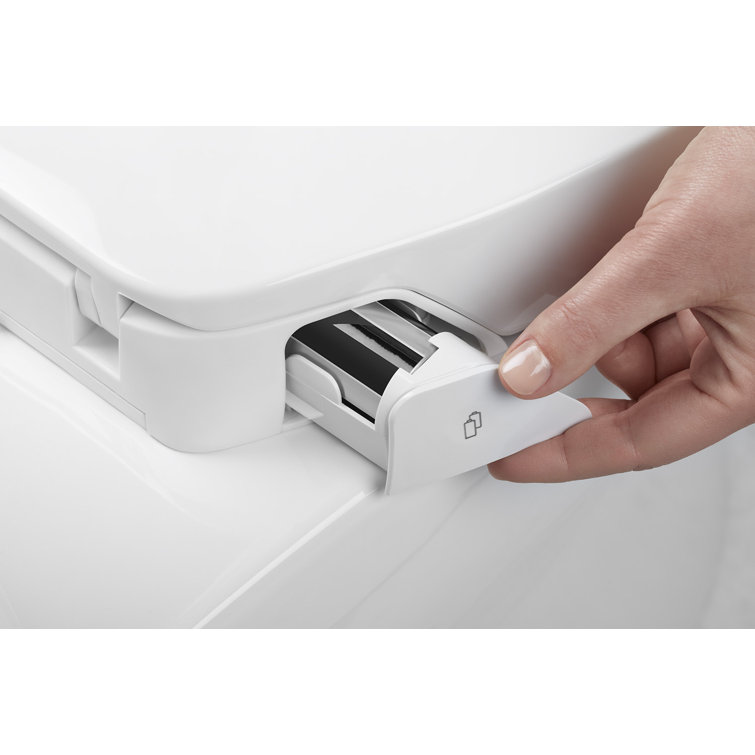 White Elongated Toilet Seat with LED Nightlight and Deodorizer