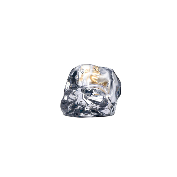 Nude Glass Memento Mori Faceted Clear Skull Tealight Holder