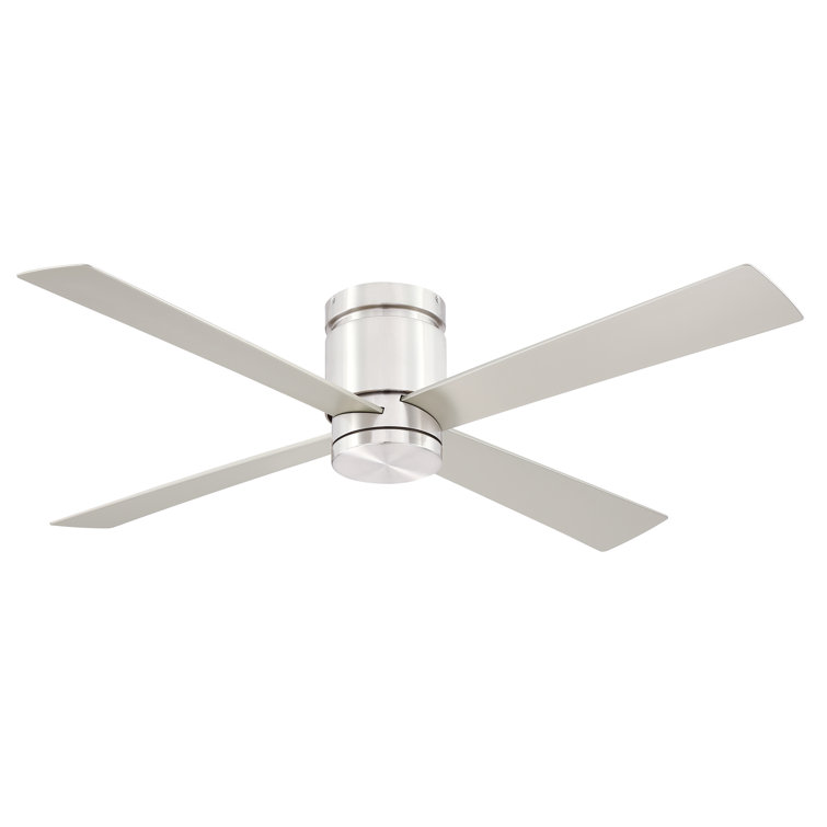 Brushed Nickel 52'' Ceiling Fan with LED Light and Remote