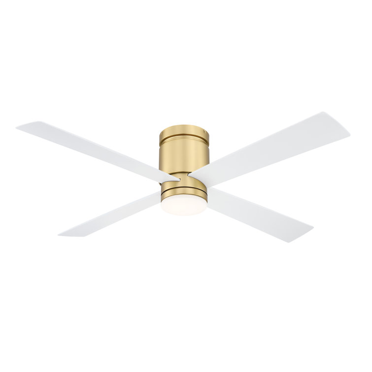 Brushed Satin Brass 52'' Ceiling Fan with LED Lights