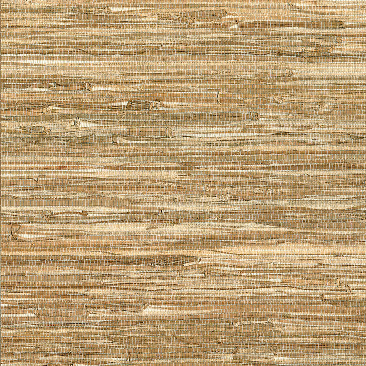 Daria Beige Non-Pasted Grasscloth Wallpaper