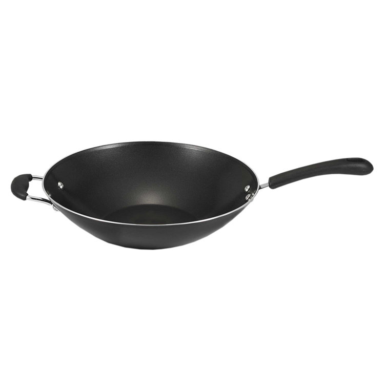 T-Fal 14" Black Nonstick Aluminum Wok with Helper Handle