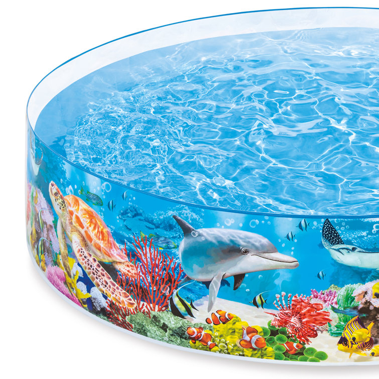 Deep Sea Blue 8' Round Above Ground Kiddie Pool