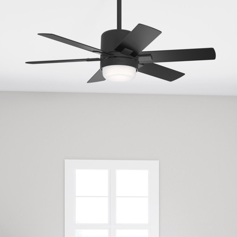 Radeon 44" Matte Black Smart Ceiling Fan with LED Light and Remote