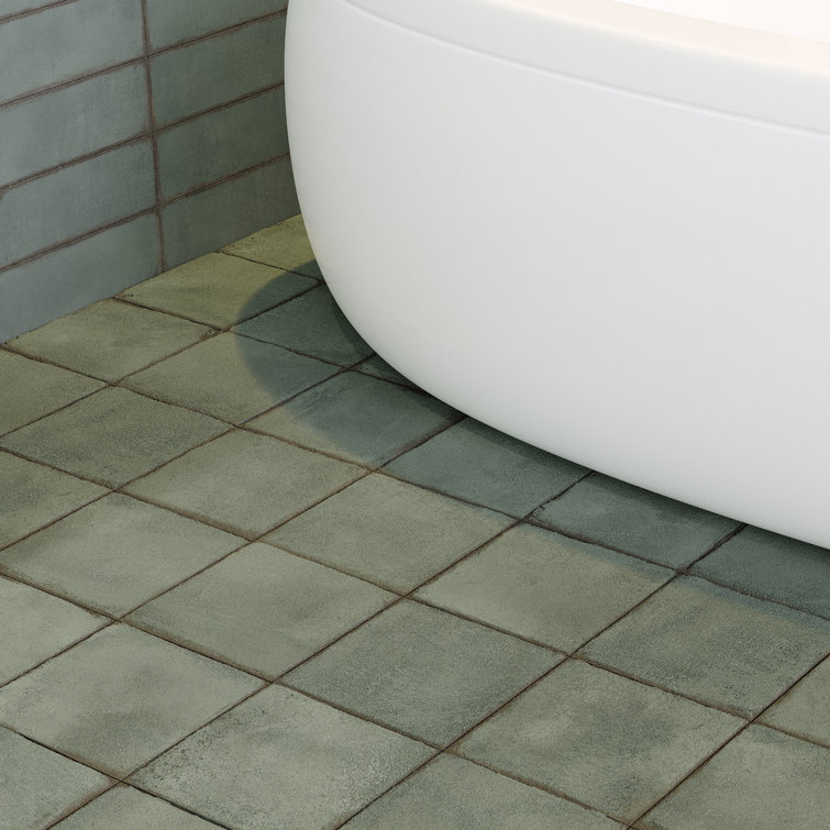 Coronado Green Matte 8" x 8" Porcelain Floor and Wall Tile