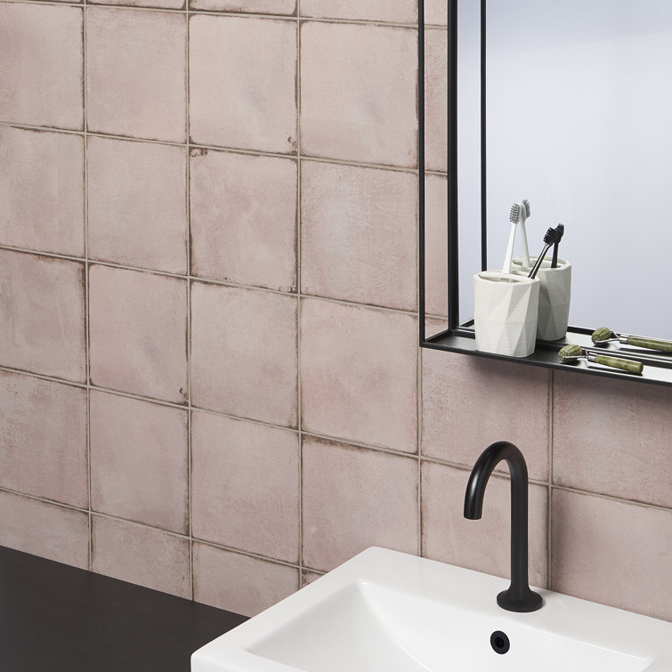 Coronado 8" x 8" Matte Pink Porcelain Tile