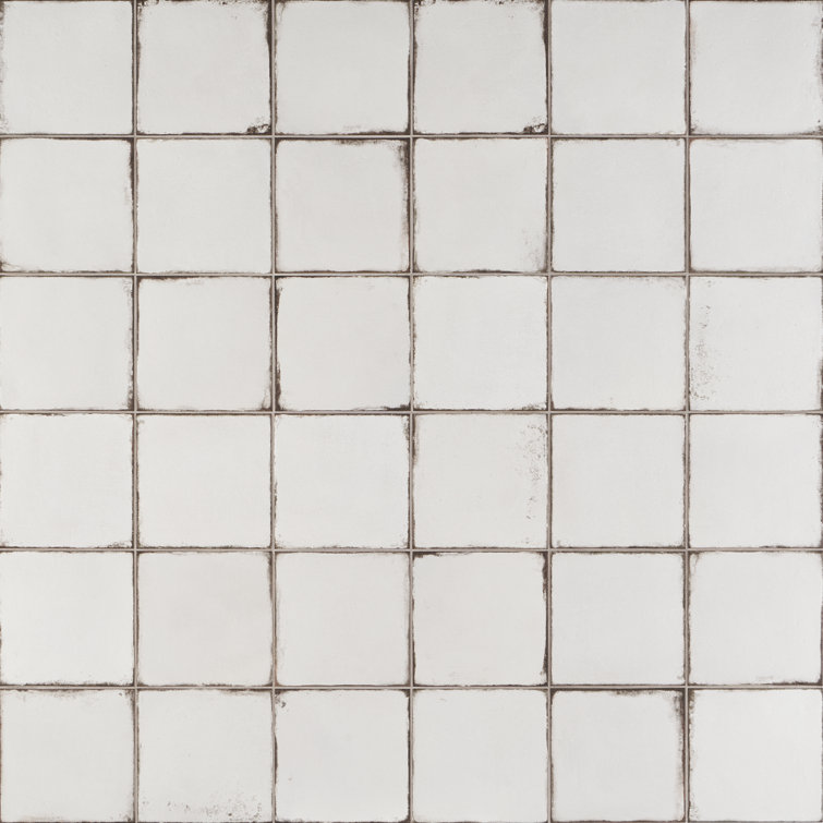 Santa Fe White Matte Porcelain 8x8 Floor and Wall Tile