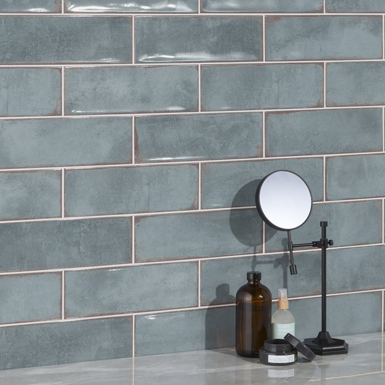 Coronado 4" x 12" Polished Blue Ceramic Subway Tile