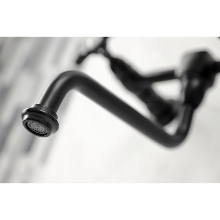 Essex Elegance Matte Black Nickel Wall Mount Bathroom Faucet