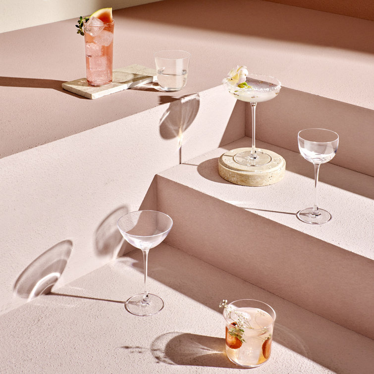 Clear Lead-Free Crystal Water Glass Set