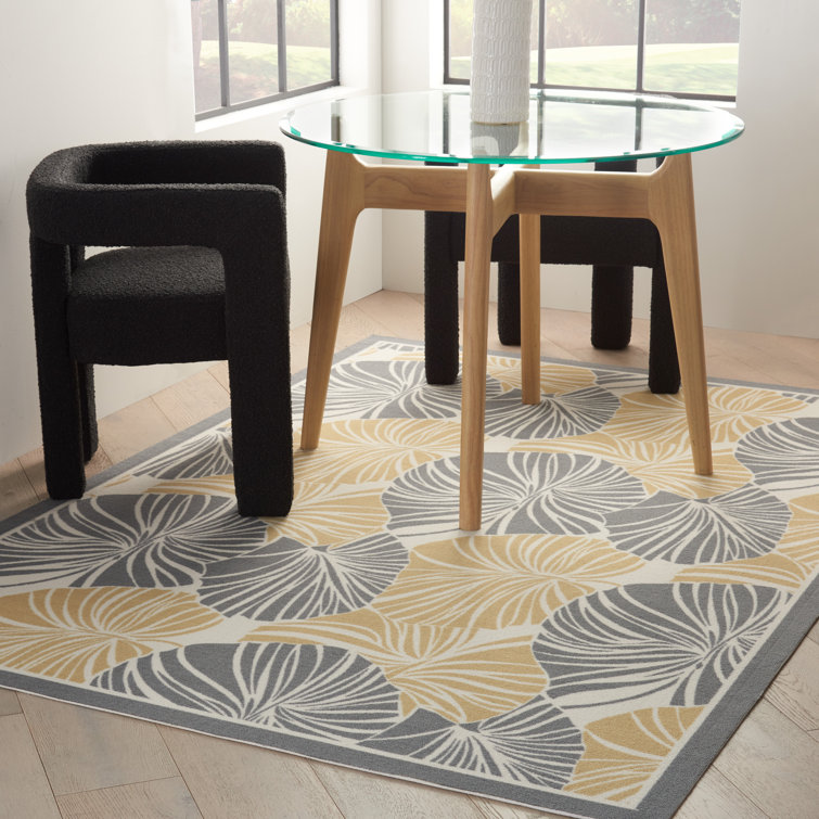 Handmade Gray Synthetic 5' x 7' Easy-Care Rectangular Rug