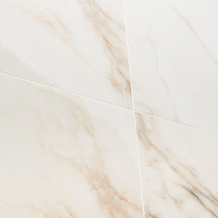 Calacatta Rustico 12" x 24" Polished Marble Look Porcelain Tile