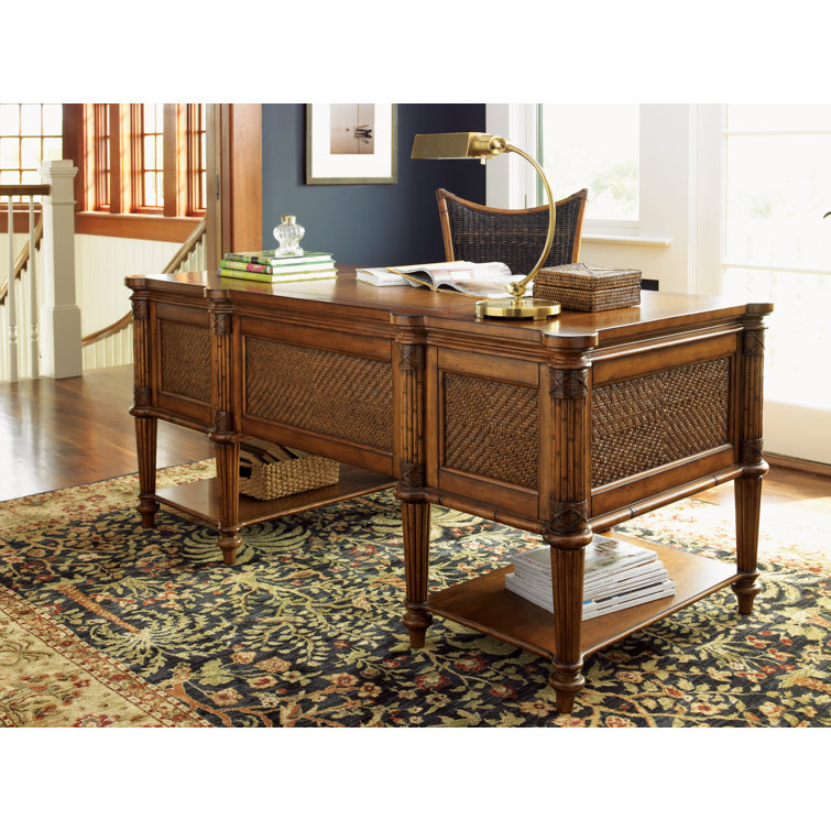 Fraser Island Black Executive Desk with Filing Drawer