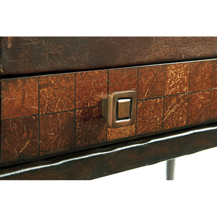 Island Fusion 56" Brown Home Office Desk with Drawer
