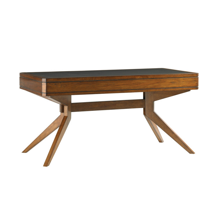 Transitional Brown Home Office Desk with 3 Drawers, 60-inch