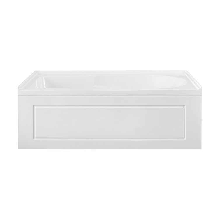 Concorde 60" White Acrylic Alcove Apron Bathtub