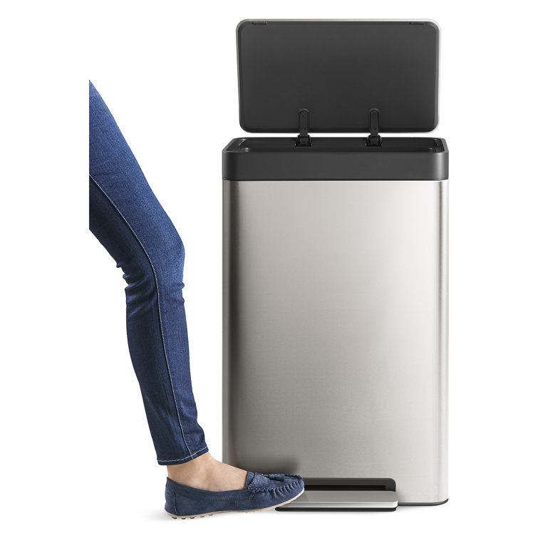 Stainless Steel 13 Gallon Fingerprint Resistant Kitchen Trash Can