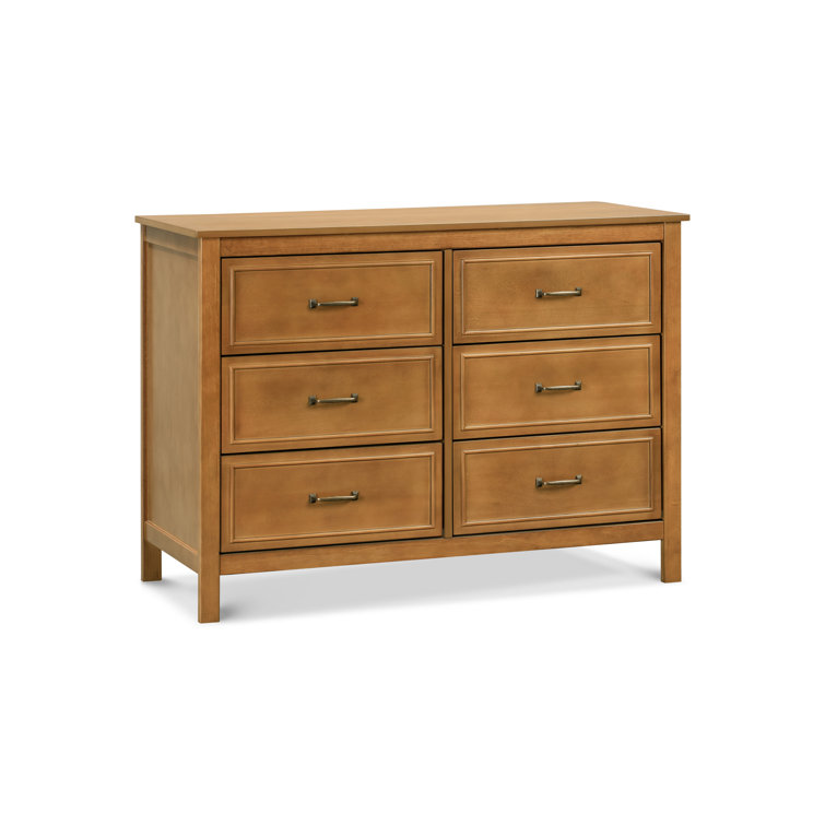 Chestnut Double Nursery Dresser with Classic Metal Pulls
