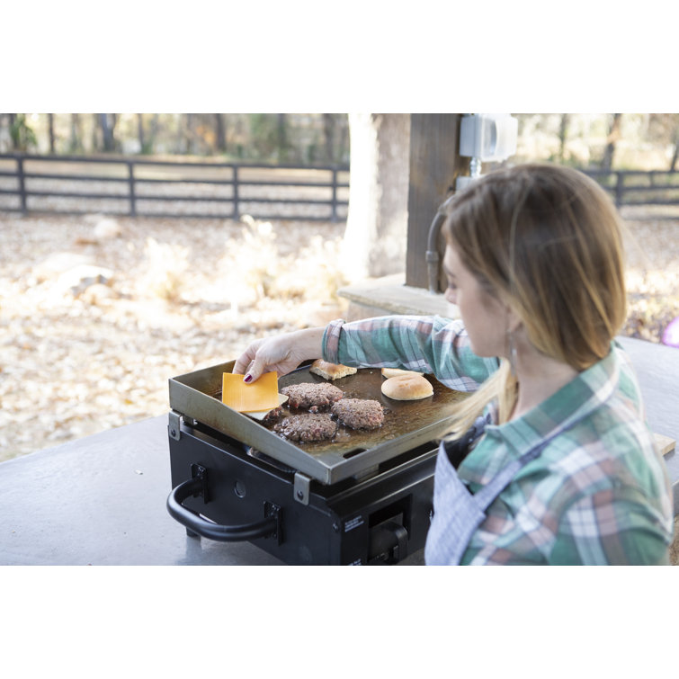 19-Inch Black Stainless Steel Portable Propane Gas Griddle