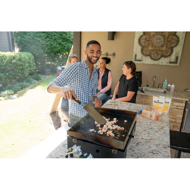 19-Inch Black Stainless Steel Portable Propane Gas Griddle