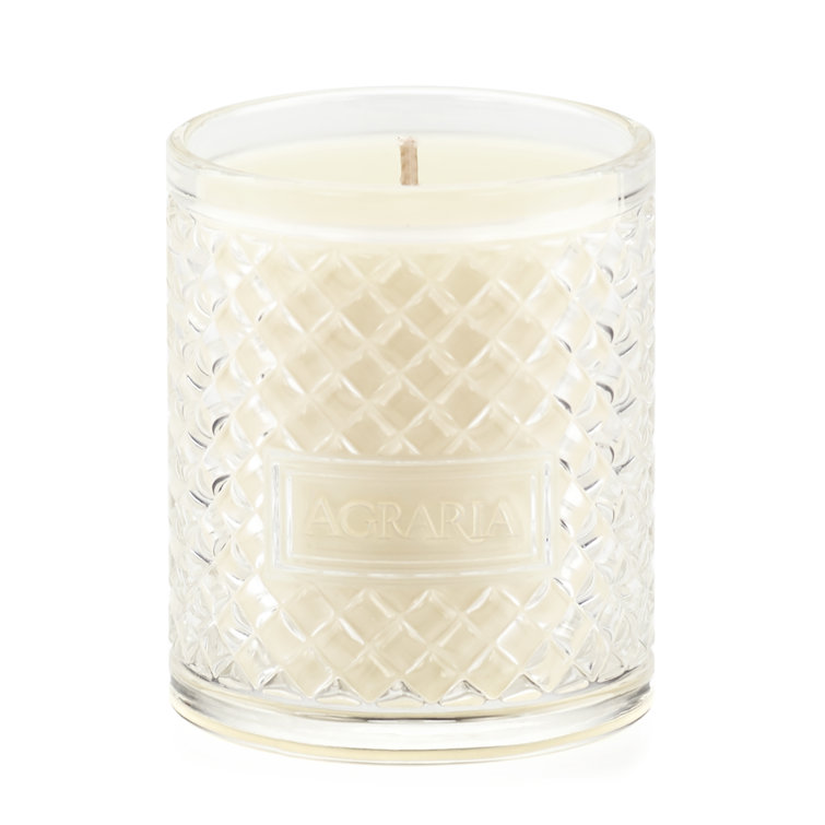 Mediterranean Jasmine Scented Soy Candle with Silver Lid
